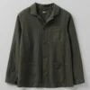 Arlo Garment Dyed Herringbone Jacket | Dark Moss
