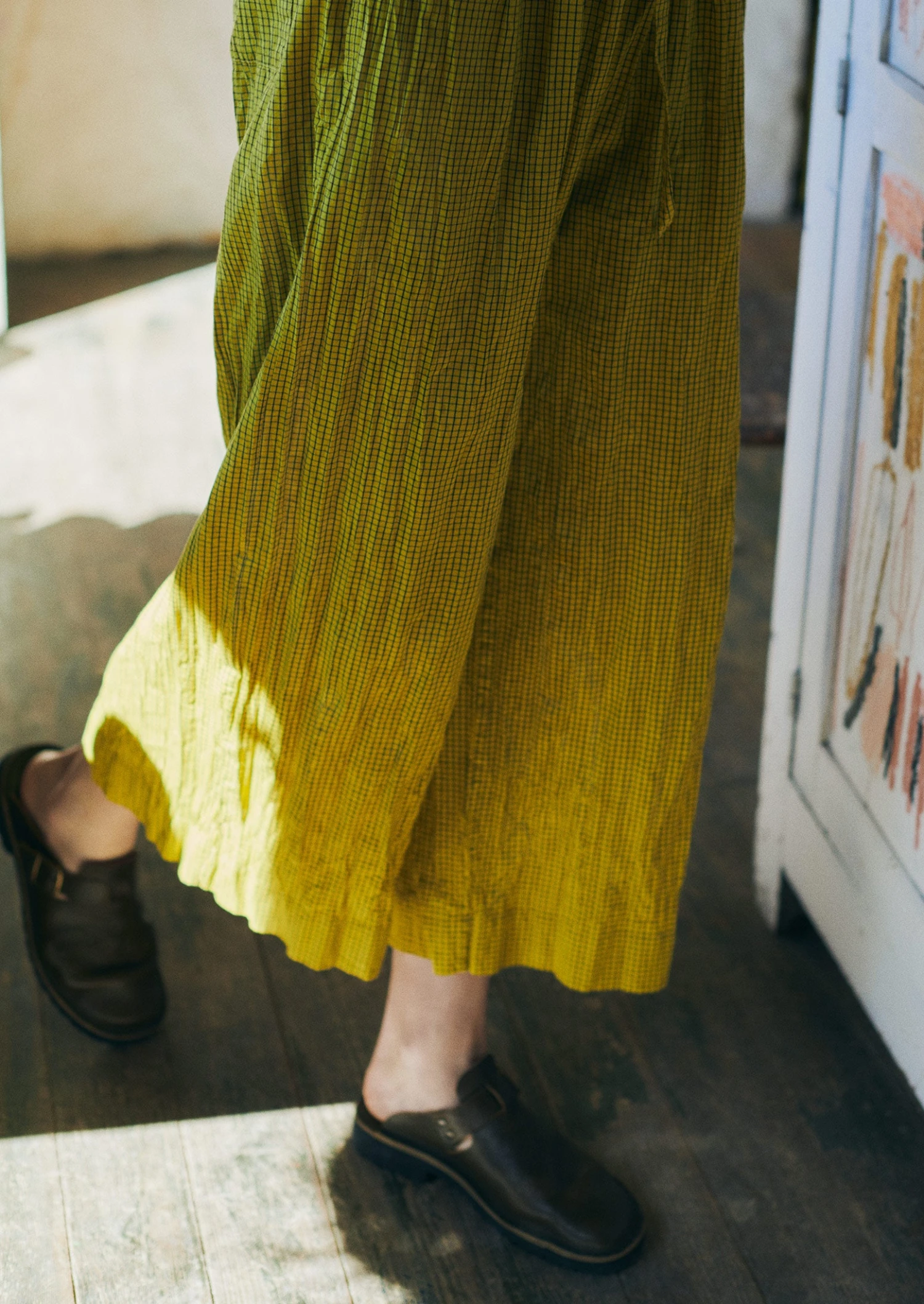 Fracap Leather Mules | Olive 4 Fracap Leather Mules | Olive - Image 2