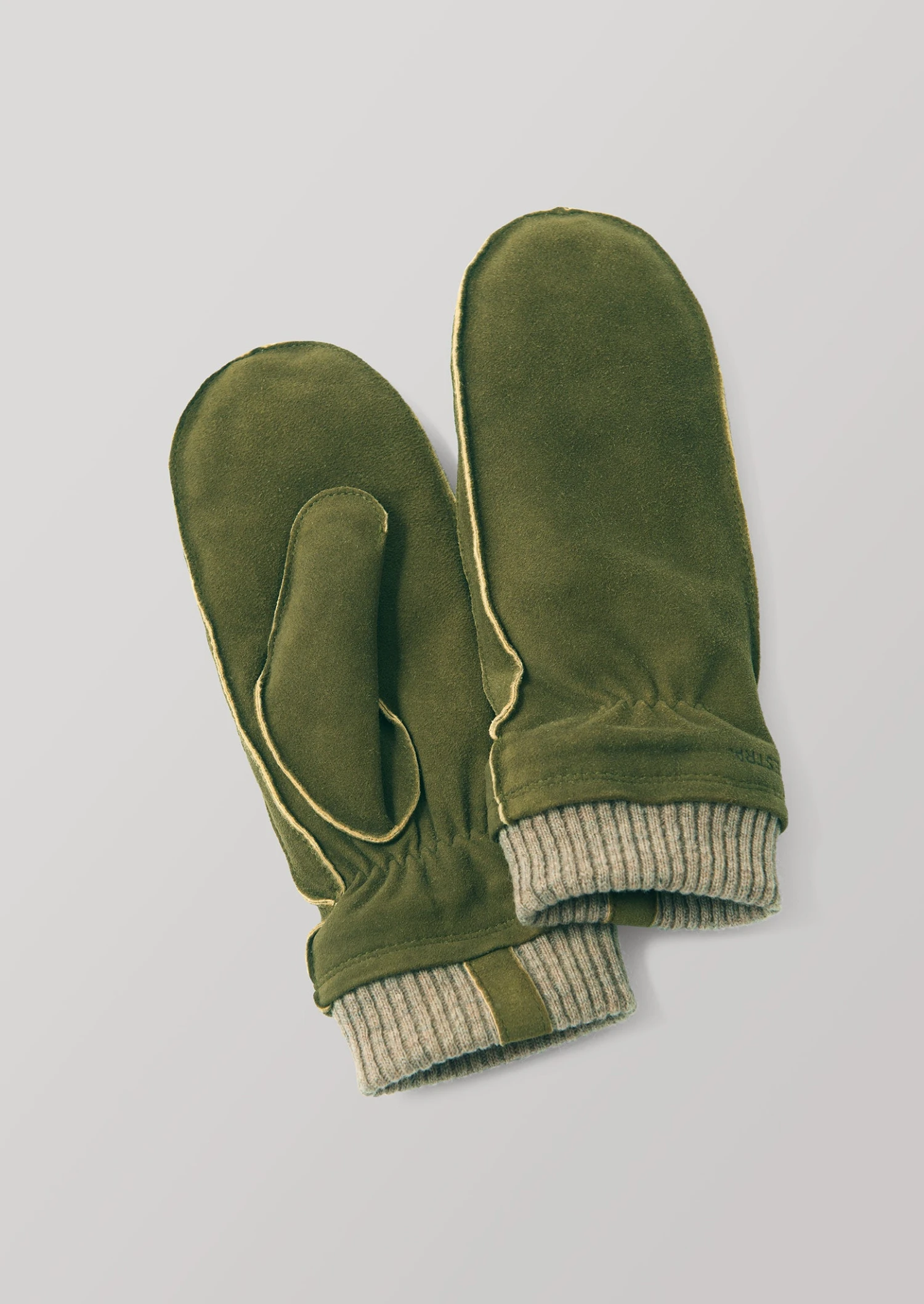 Hestra Raw Edge Chamois Mittens | Green 3 Hestra Raw Edge Chamois Mittens | Green