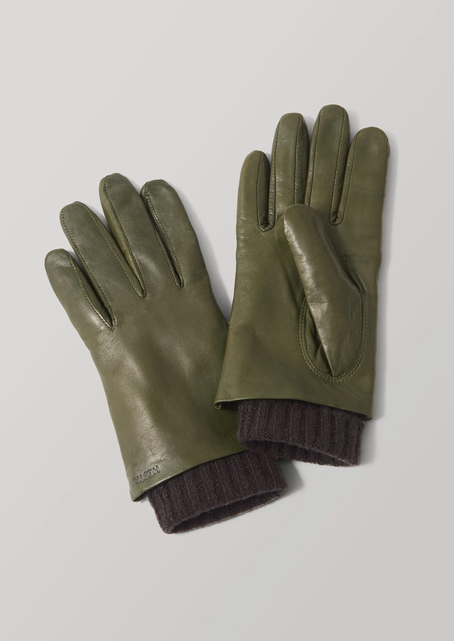 Hestra Megan Leather Gloves | Olive 3 Hestra Megan Leather Gloves | Olive
