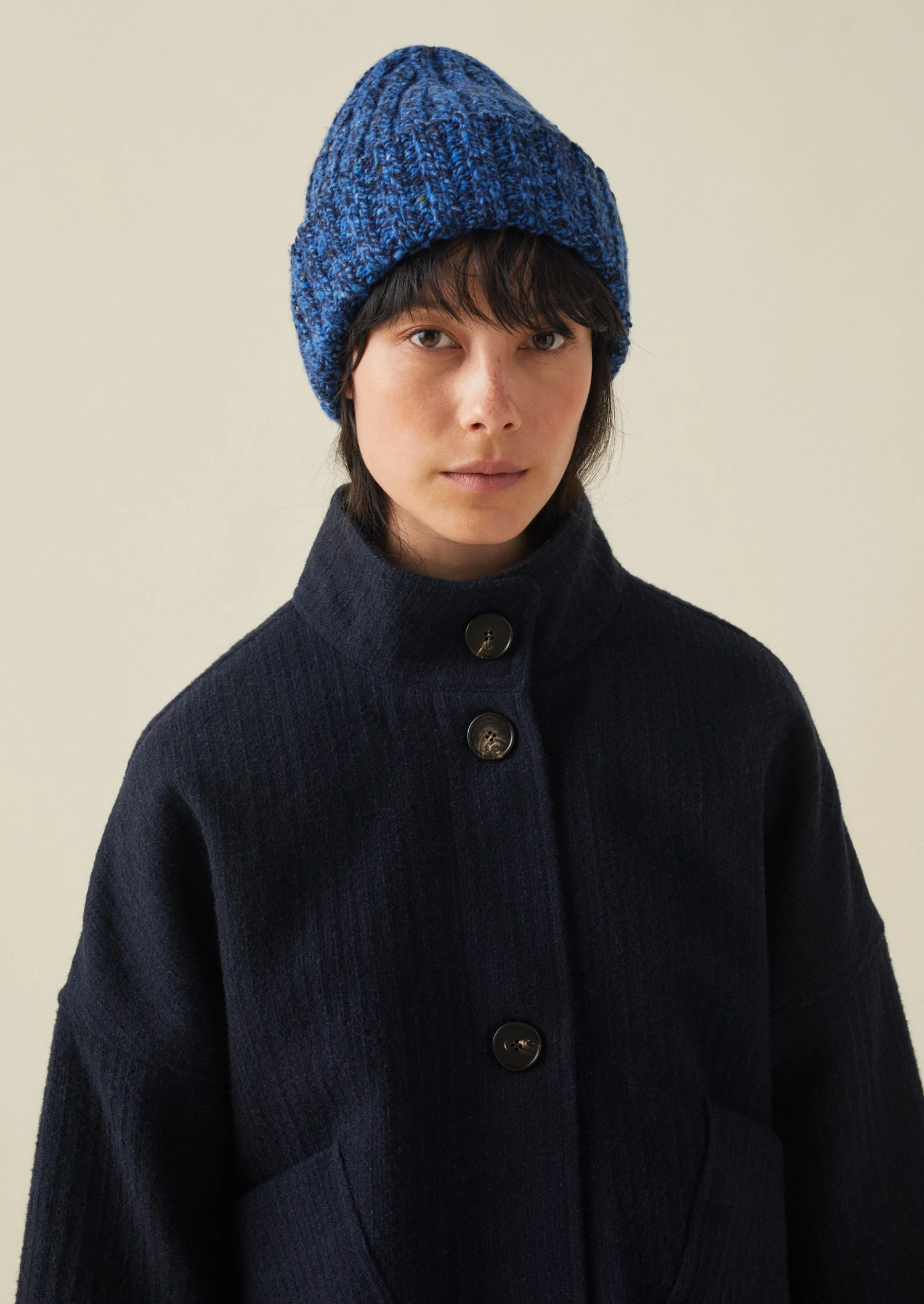 Donegal Marl Ribbed Hat | Blue Marl 5 Donegal Marl Ribbed Hat | Blue Marl - Image 3