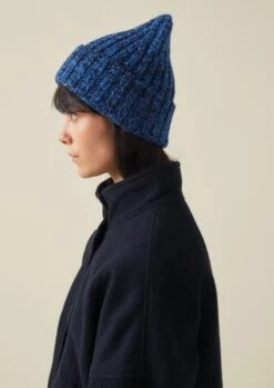 Donegal Marl Ribbed Hat | Blue Marl 9 Donegal Marl Ribbed Hat | Blue Marl -Novesta Store AHATW03 3