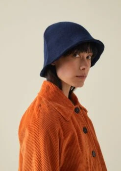 Bell Shaped Cashmere Hat | Navy 9 Bell Shaped Cashmere Hat | Navy -Novesta Store AHATW14 4