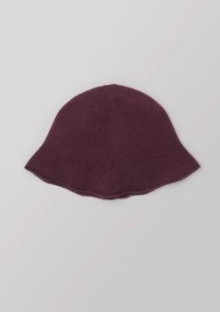 Bell Shaped Cashmere Hat | Elderberry