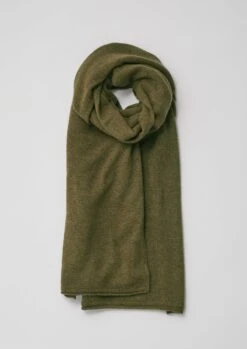 Cashmere Wool Wrap Scarf | Olive