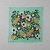Trailing Nasturtium Print Silk Bandana | Garden Green -Novesta Store ASCUS02 gardengreen 0