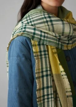 Cabin Check Scarf | Green/Multi -Novesta Store ASCUS06 3