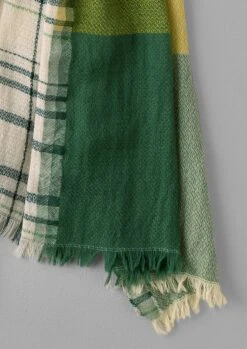 Cabin Check Scarf | Green/Multi -Novesta Store ASCUS06 4