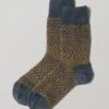 Nishiguchi Kutsushita Wool Jacquard Socks | Navy -Novesta Store ASOSW12 navy