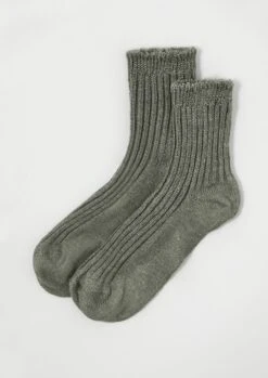 Nishiguchi Kutsushita Linen Socks | Grey