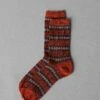 Fair Isle Wool Socks | Red Multi -Novesta Store ASOUS17 redmulti 0