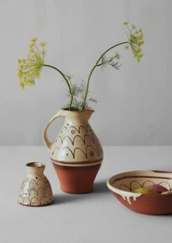 Frances Savage Large Jug | Terracotta/Cream -Novesta Store HCEUS03 3