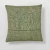Square Herringbone Embroidered Cushion Cover | Sea Grass -Novesta Store HCUTS15 SEA GRASS 1