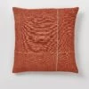Square Herringbone Embroidered Cushion Cover | Spice -Novesta Store HCUTS15 spice