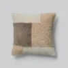 Patched Sheepskin Cushion Cover | Ecru/Mole -Novesta Store HCUTW10 ecrumole 0