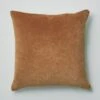 Square Velvet Cushion Cover | Pale Bronze/Natural -Novesta Store HCUTW13 palebronzenatural 0