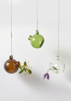 Hanging Boule Glass Vase | Olive -Novesta Store HGLSW09 3 a9115bb1 8027 407e ba35 ecf80872a5ea