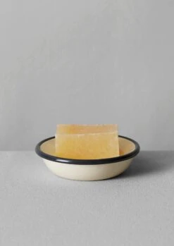 Enamel Soap Dish | Ecru/Dark Grey 8 Enamel Soap Dish | Ecru/Dark Grey -Novesta Store HHASW04 02