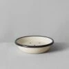 Enamel Soap Dish | Ecru/Dark Grey