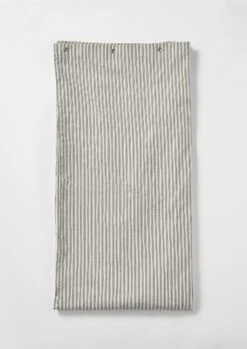 Organic Ticking Stripe Shower Curtain | Ecru/Graphite 9 Organic Ticking Stripe Shower Curtain | Ecru/Graphite -Novesta Store HHATS04 2
