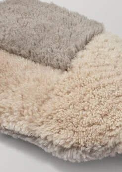 Patched Sheepskin Hot Water Bottle Cover | Ecru/Mole -Novesta Store HHATW02 3