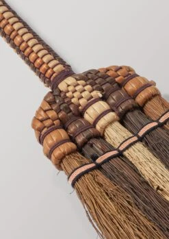 Sorghum Stripe Short Handled Brush | Cocoa -Novesta Store HHATW09 2