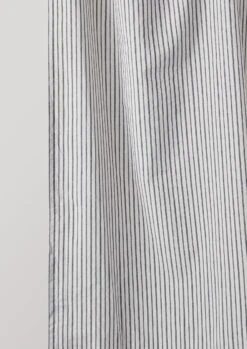 Organic Pyjama Stripe Shower Curtain | Navy/Ecru -Novesta Store HHAUS12 2