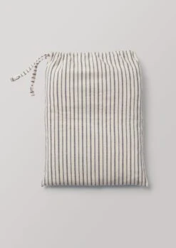 Organic Pyjama Stripe Shower Curtain | Navy/Ecru -Novesta Store HHAUS12 4