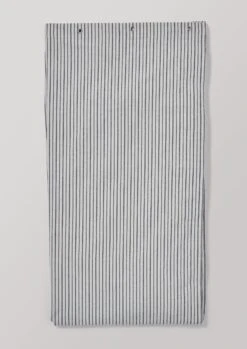 Organic Pyjama Stripe Shower Curtain | Navy/Ecru