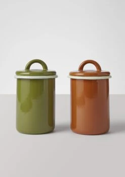 Enamel Storage Jar | Olive -Novesta Store HKITW10 1 84ac68a8 f1f3 4a09 8ceb 9c0200df5f8d