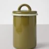 Enamel Storage Jar | Olive -Novesta Store HKITW10 olive 0
