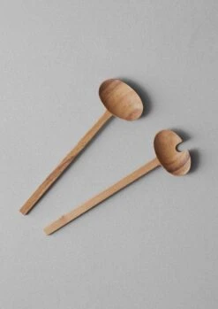 Acacia Wood Salad Servers | Natural Wood