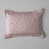 Organic Cotton Ticking Stripe Oxford Pillowcase | Ecru/Rose -Novesta Store HSDQW22 ecrurose 0