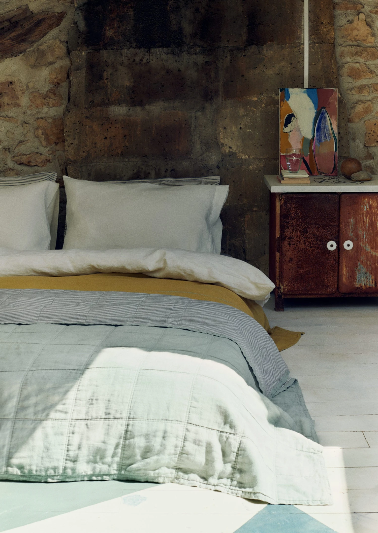 Washed Linen Cotton Duvet Cover | Ecru 5 Washed Linen Cotton Duvet Cover | Ecru - Image 3