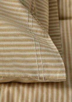 Organic Cotton Ticking Stripe Housewife Pillowcase | Ecru/Straw -Novesta Store HSDTS07 1 180a4956 cc58 4fb1 9c23 85f594c52cef