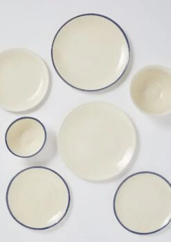 Wonki Ware Side Plate | Natural/Blue 12 Wonki Ware Side Plate | Natural/Blue -Novesta Store HTBTS13 3