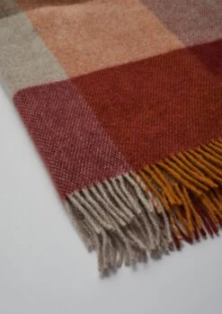 Colour Block Wool Blanket | Mulberry/Honey/Birch -Novesta Store HTQTW10 2
