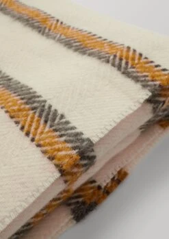 Gaucho Stripe Wool Mohair Blanket | Charcoal/Cumin -Novesta Store HTQTW12 3