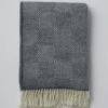 Diamond Weave Wool Blanket | Slate Blue