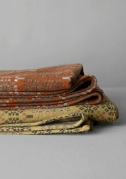 Melin Tregwynt Welsh Blanket | Rust/Topaz -Novesta Store HTQUS06 6