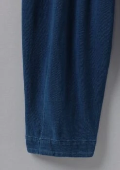 V-Neck Organic Cotton Jersey Jumpsuit | Washed Indigo -Novesta Store LAOUS05 5