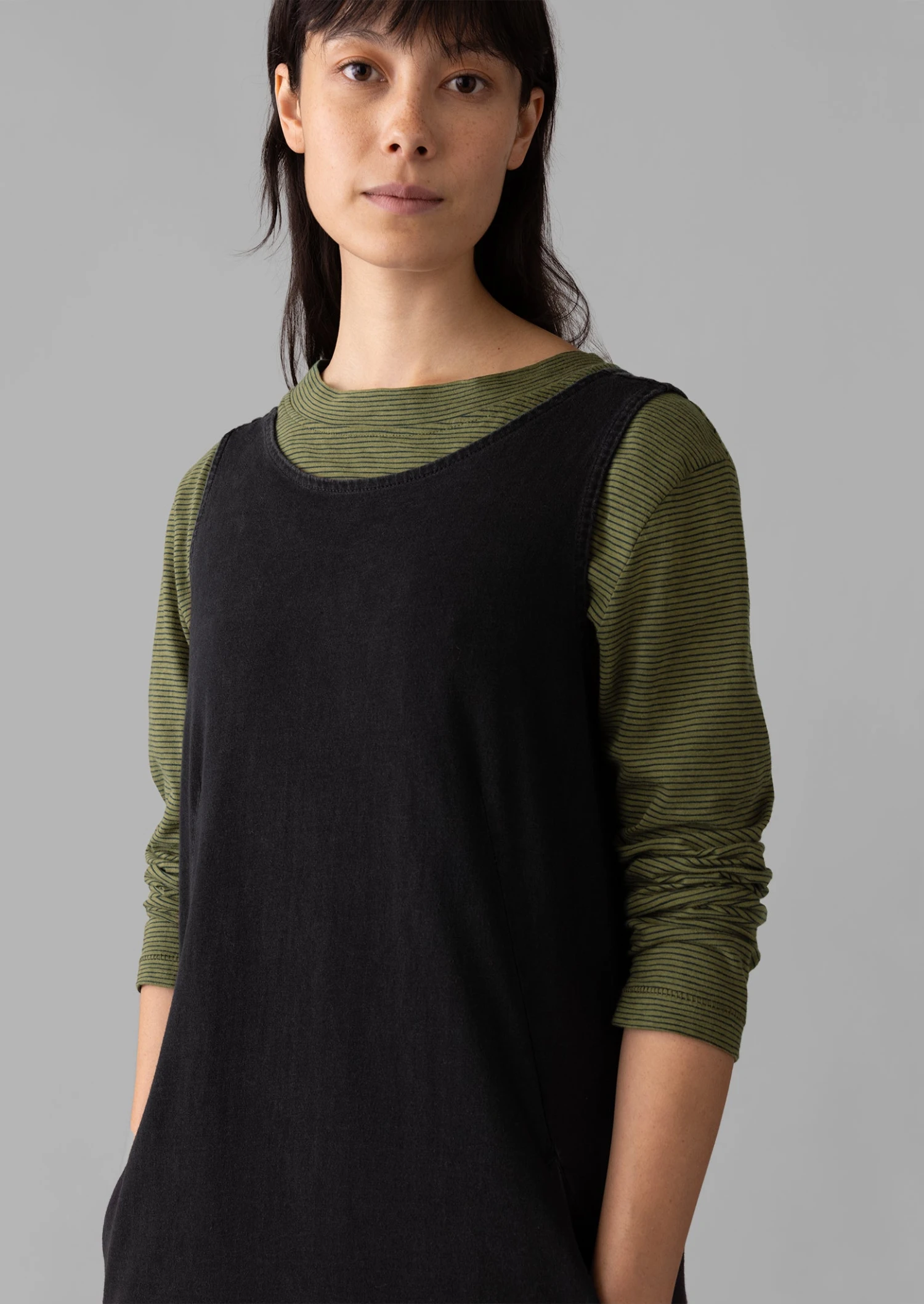 Lydia Jersey Shift Dress | Washed Black 5 Lydia Jersey Shift Dress | Washed Black - Image 3