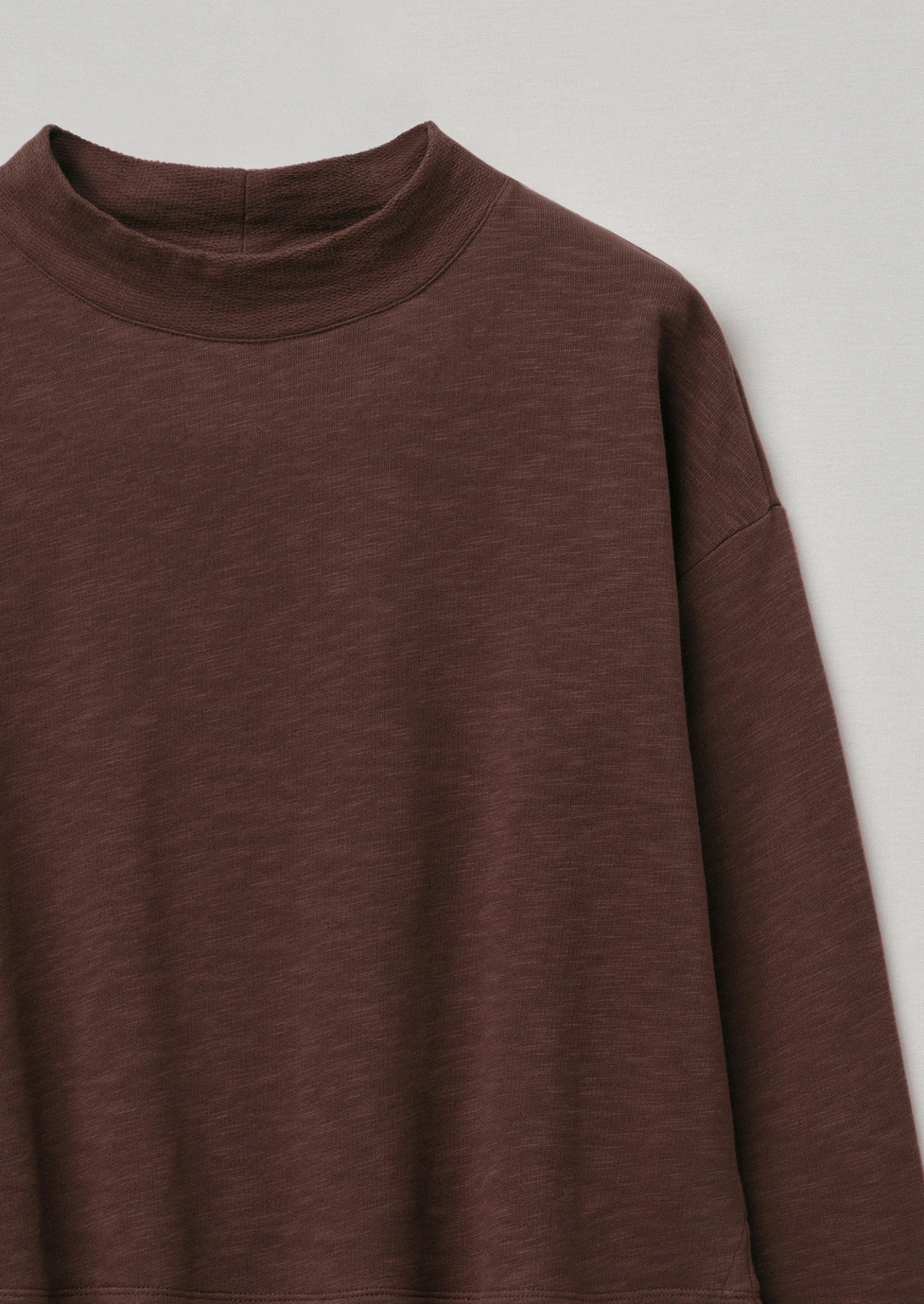 Loop Back Jersey Easy Sweater | Mulberry 8 Loop Back Jersey Easy Sweater | Mulberry - Image 6