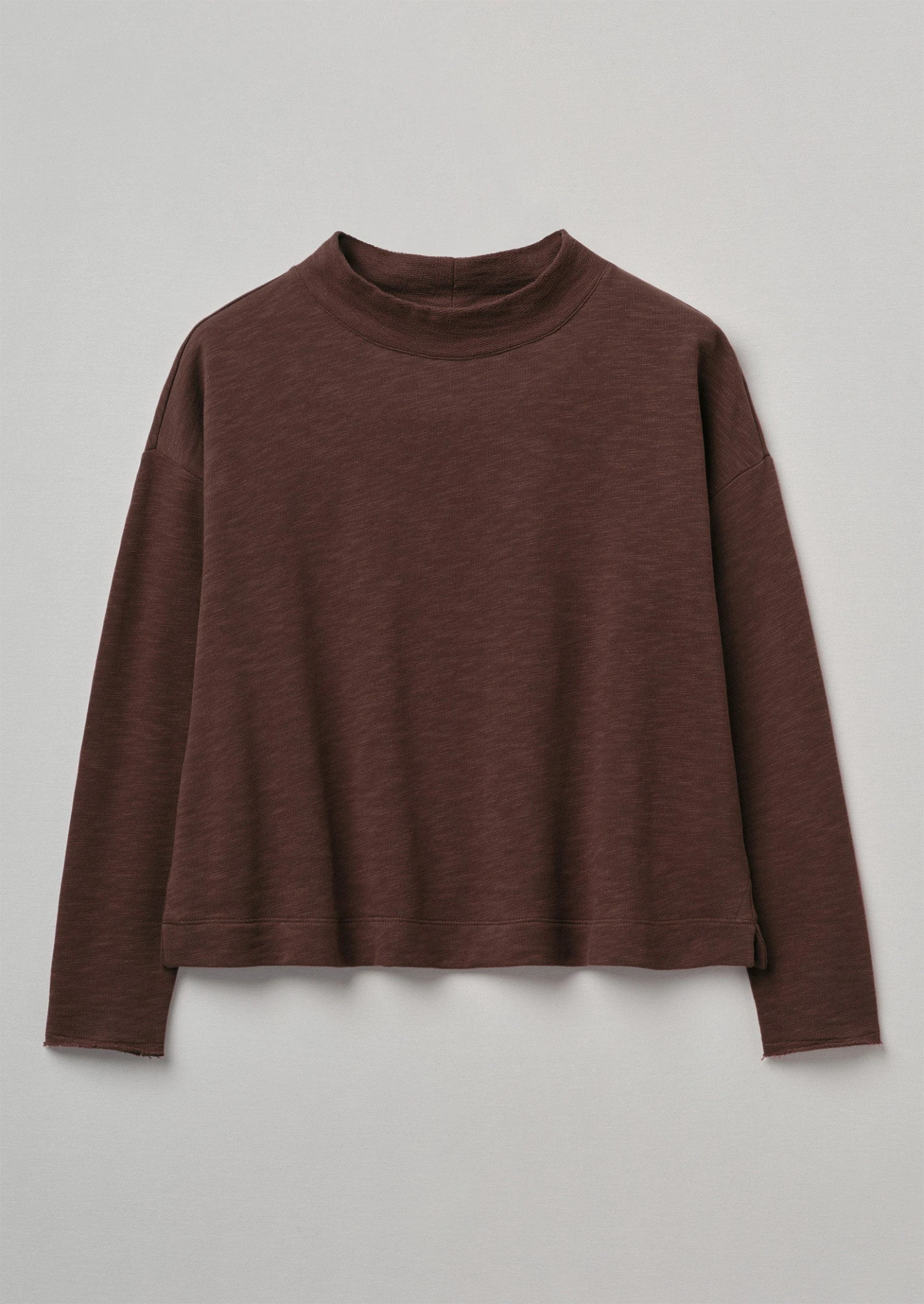 Loop Back Jersey Easy Sweater | Mulberry 3 Loop Back Jersey Easy Sweater | Mulberry