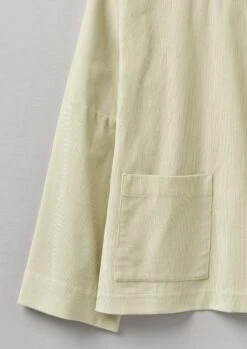 Button Shoulder Organic Cord Smock | Limestone -Novesta Store LLTTW07 5