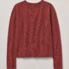 Wool Cashmere Neat Sweater | Russet