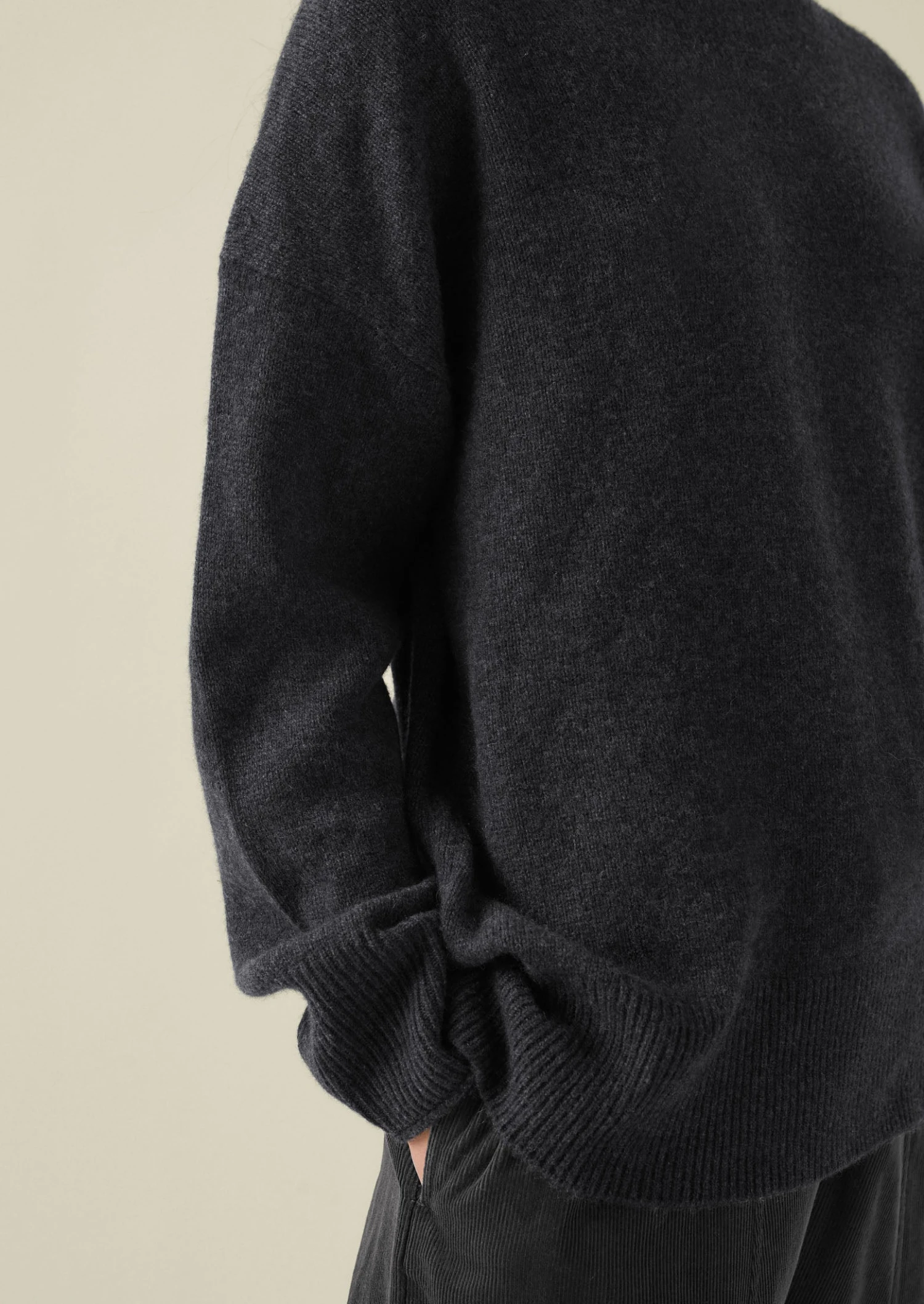 Roll Neck Wool Cashmere Sweater | Charcoal 8 Roll Neck Wool Cashmere Sweater | Charcoal - Image 6