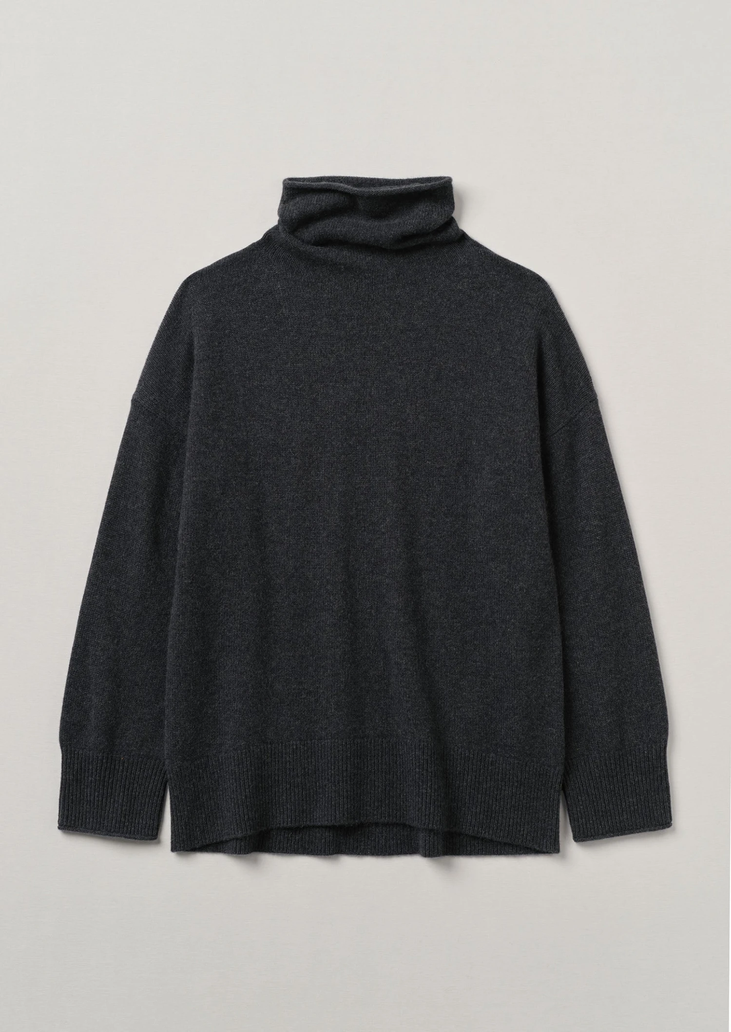 Roll Neck Wool Cashmere Sweater | Charcoal 3 Roll Neck Wool Cashmere Sweater | Charcoal