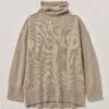 Roll Neck Wool Cashmere Sweater | Oatmeal