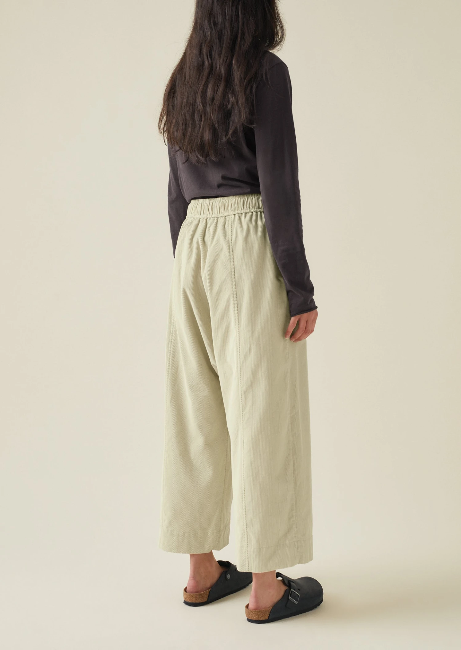 Organic Cord Pull On Trousers | Limestone 7 Organic Cord Pull On Trousers | Limestone - Image 5